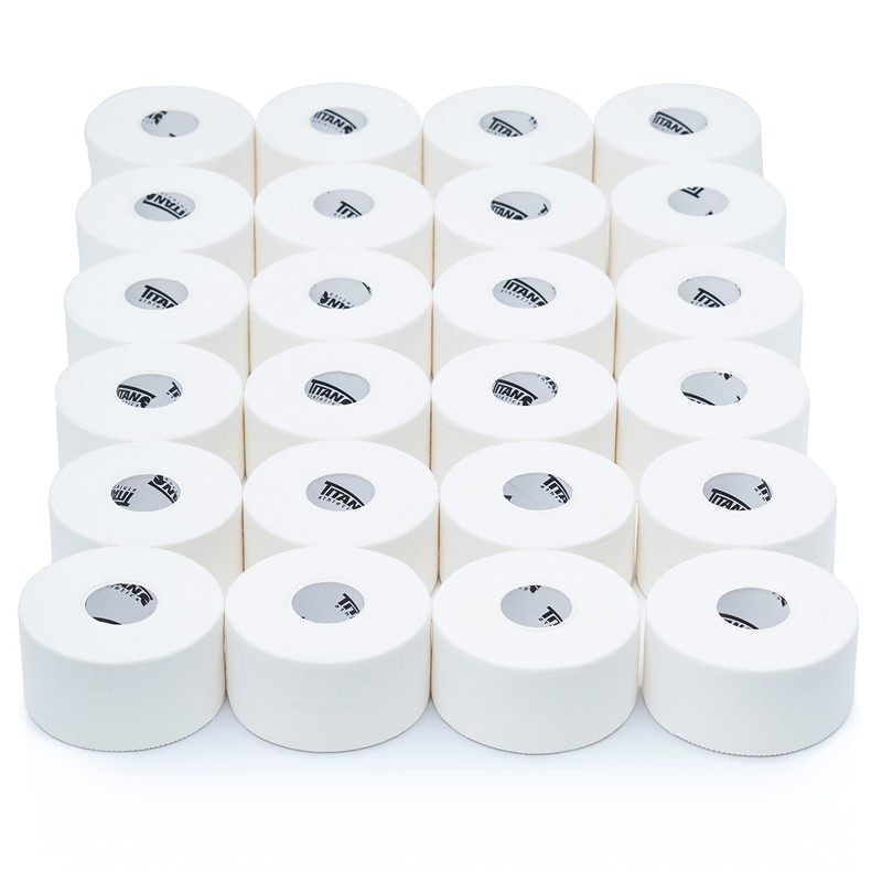 24 Pack White Athletic Tape (45ft Rolls) - Athletes Trainers