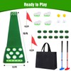KEMLDIVS Golf Putting Game Set, Detachable Golf Putting Green Mat