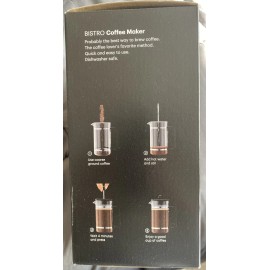 Bodum Bistro Set French Press coffee maker 34 oz and 2 Double Wall Tumblers 8 oz