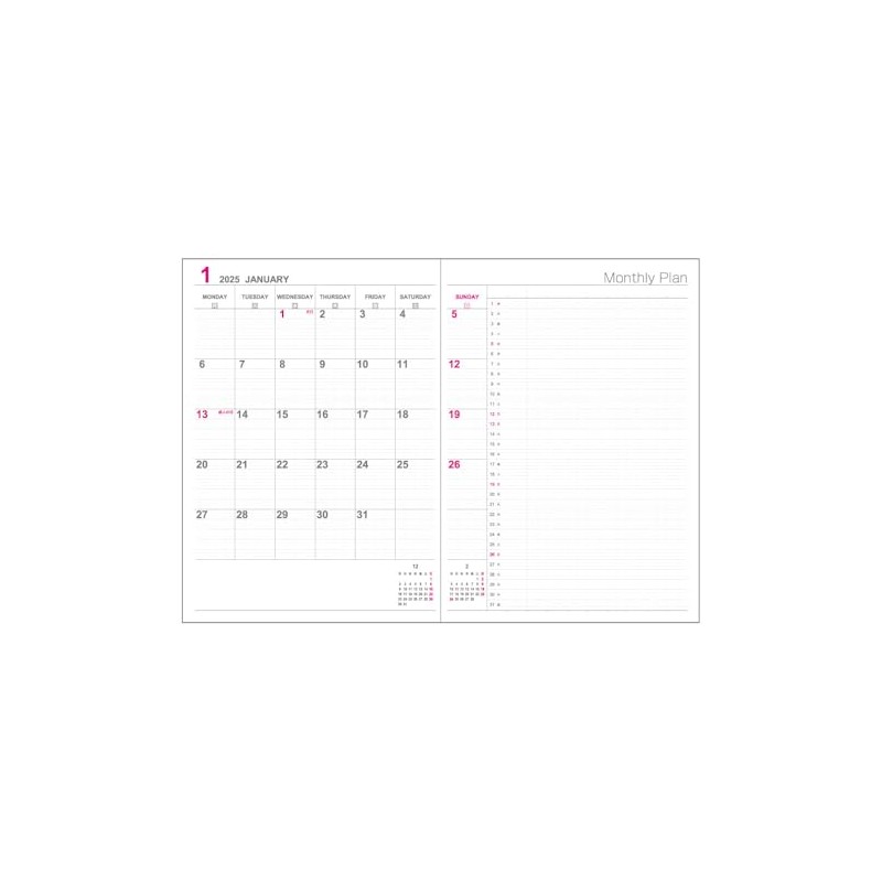 Logical Diary 2025 Cover Type/B5/Blue NS-B506-25B