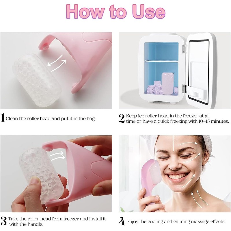 Ice Roller Facial, Hielo Para la Cara, Ice Roller-Rodillo de