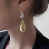 Chunky Gold Waterdrop Statement Earrings for Women Layered Patchwork Geometric