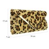 Girly Handbags Womens Frame Leopard Clutch Bag - Light Leopard