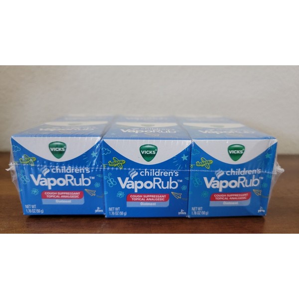 Vicks VapoRub Children's Chest Rub Topical Ointment, 1.76 oz 6/23 Lot of 6 - New