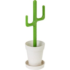Vigar Cactus Toilet Brush Set, Eco-friendly Cleaning Brush with Cactus-Shaped Handle, Planter Base with Saucer