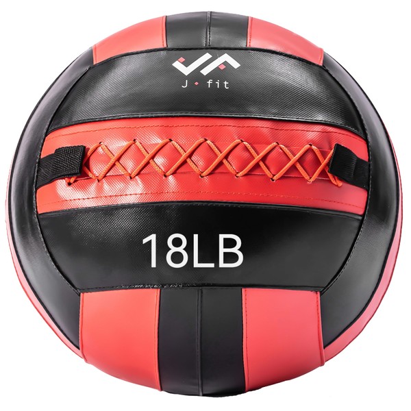 JFIT Wall Ball, Red/Black, 18 LB