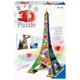 Ravensburger 3D Puzzle 11183 - Eiffel Tower Love Edition - 216 Pieces - The Landmark from the City of Love for Yourself Puzzle from 10 Years