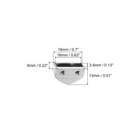 sourcing map Pack of 4 Zip Tail Clip Zinc Alloy Zipper Buckle End Pieces Stopper End Tips for Leather Sewing Accessories (0.63 Inch Silver), silver