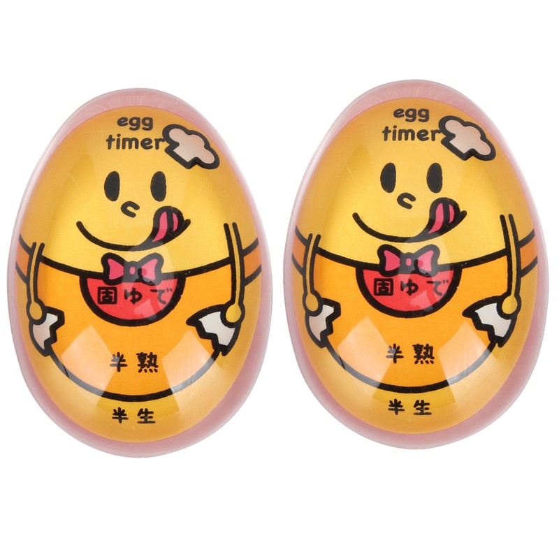 2Pcs Eggtimer Color Changing Resin Kitchen Timer for SoftBoiled Boiled