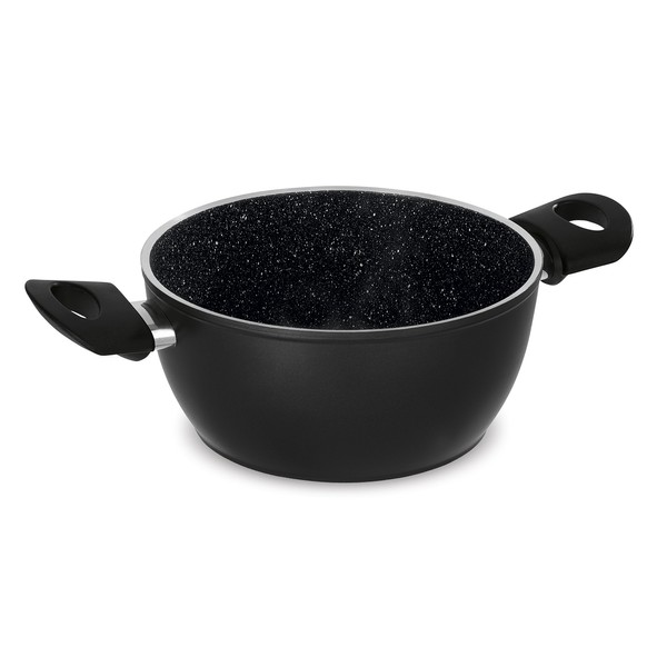 Barazzoni DOLOMITICA EXTRA 85510202092 Two-Handed Pot, Black - 7.9 x 3.7 inches (20 x 9.5 cm)