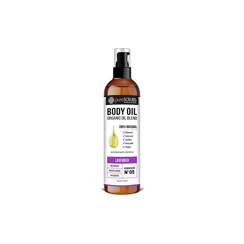 pureSCRUBS Ultra Moisturizing LAVENDER BODY OIL Spray For Dry Skin,
