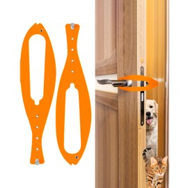 Culacos Cat Door Latch - 2 Pcs Cat Door Stopper Holder Indoor - for Keeps Dogs Out, Orange
