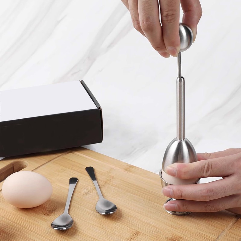 Egg Header, Egg Holder, Egg Shell Opener, Egg Shatter, Stainless