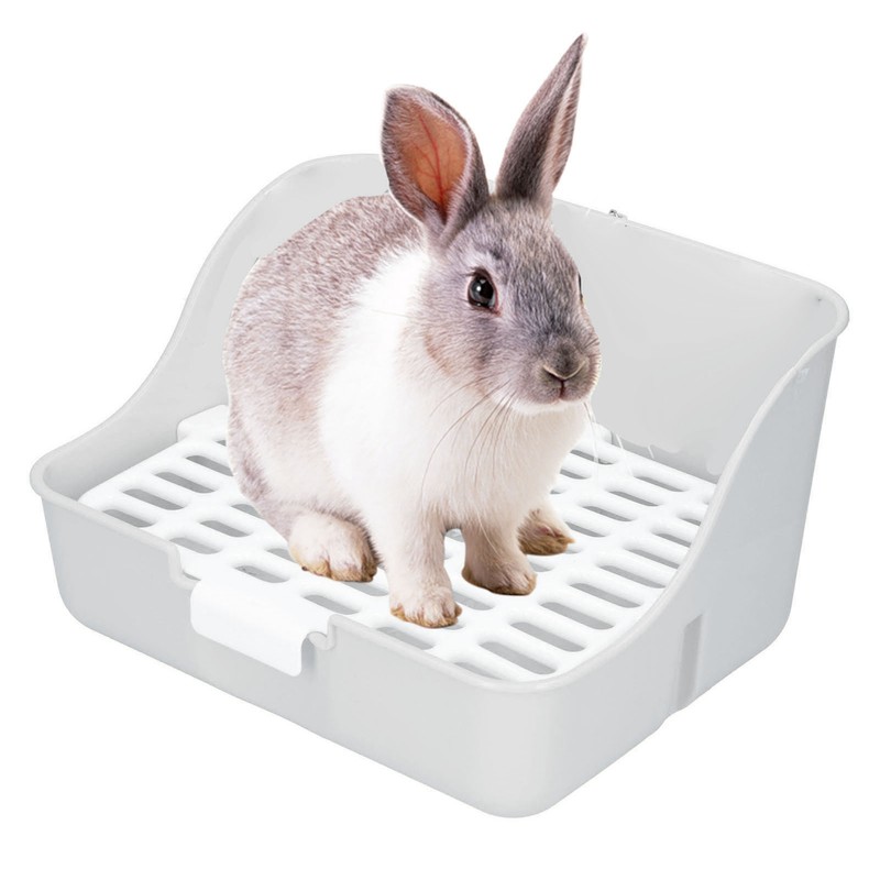 Small Animals Pet Cage Litter Box Toilet Tray Pan ABS