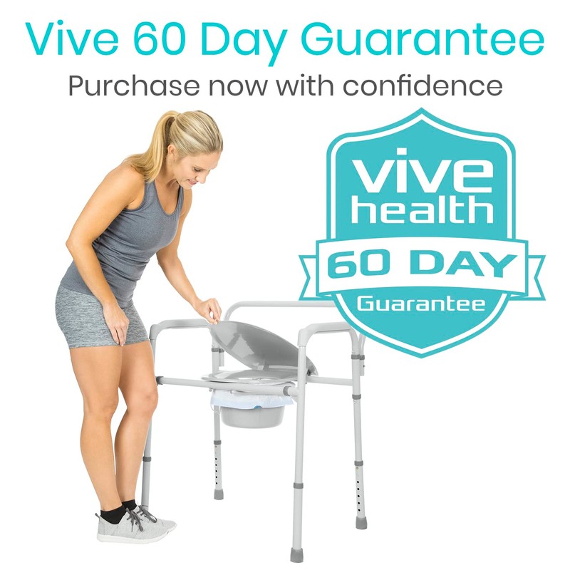 Vive Commode Liners for Bedside Toilet Chair Bucket, Bedpan (100