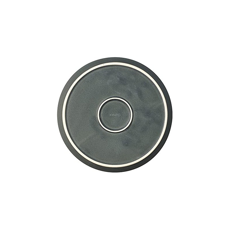 KINTO FOG Plate, 7.9 inches (200 mm), Dark Gray, Microwave
