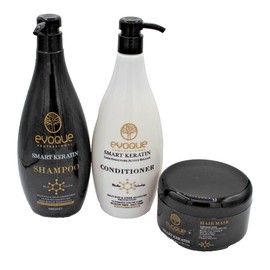 EVOQUE PROFESSIONAL SMART KERATIN - SHAMPOO, CONDITIONER, MASK -READ-  (3 PACK)