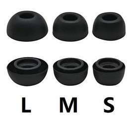 JNSA Eartips Earbuds Cover Earbuds Tips Ear Caps for AirPods Pro, S/M/L 3 Pairs, Black