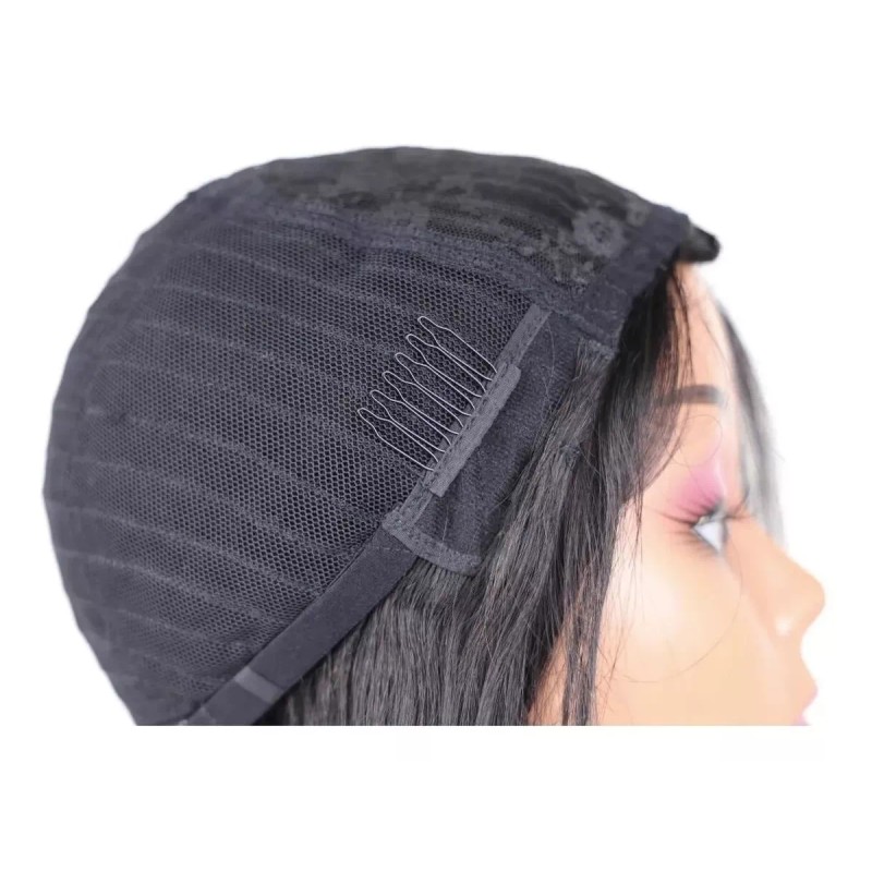 BM Peluca De Cabello Humano Liso De Cabello Virgen Brasileño