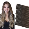 COOKAYU invisible Tape In Hair Extensions 14 Inch 30g Balayage