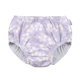 green sprouts Eco Pull-Up Reusable Infant and Toddler Swim Diaper - Light Lavender Blossom, 3T