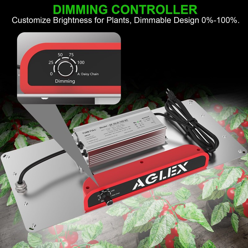 AGLEX K1000 LED Grow Light, 2024 Upgraded Grow Light with