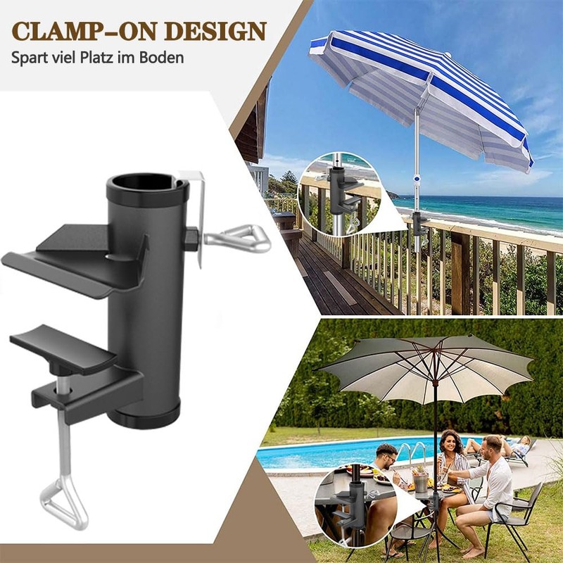 Anyingkai Parasol Holder, Balcony Railing, Adjustable, Space-Saving Parasol Holder, Balcony