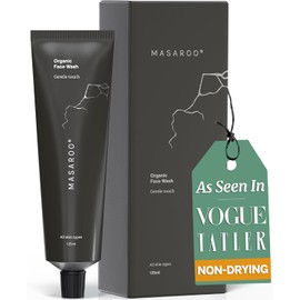 Organic Face Wash: Hydrating Foaming Cleanser - Aloe Vera Cleanser With Vitamin C, E - Gentle Face Wash For Sensitive Skin & All Skins - Anti Aging Daily Facial Wash - 125g