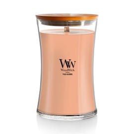 WoodWick Large Hourglass Candle Yuzu Blooms - Premium Soy Blend Wax Pluswick Innovation Wood Wick Made in USA