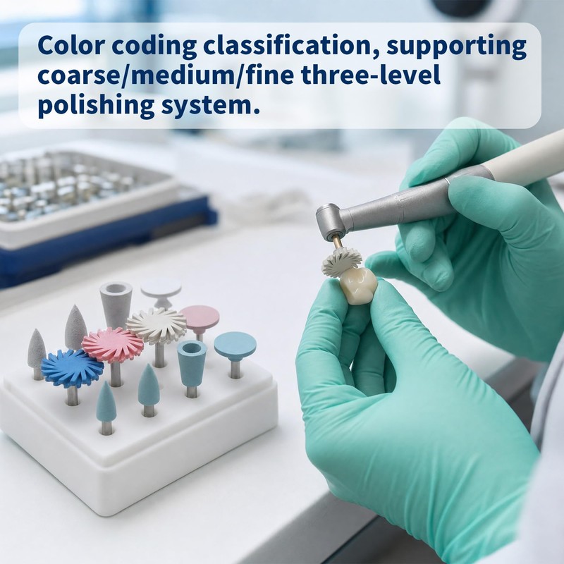 Dental Composite Polishing Kit Rubber Resin Polishing Wheel RA Disc