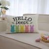 Ogiselestyle Hello Peeps Bunny Throw Pillow Cover, 12 x 20