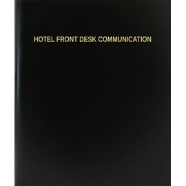 BookFactory Hotel Front Desk Communication Log Book/Journal/Logbook, Black Hardbound (XLog-120-7CS-A-L-Black(Hotel Front Desk Communication Log Book))