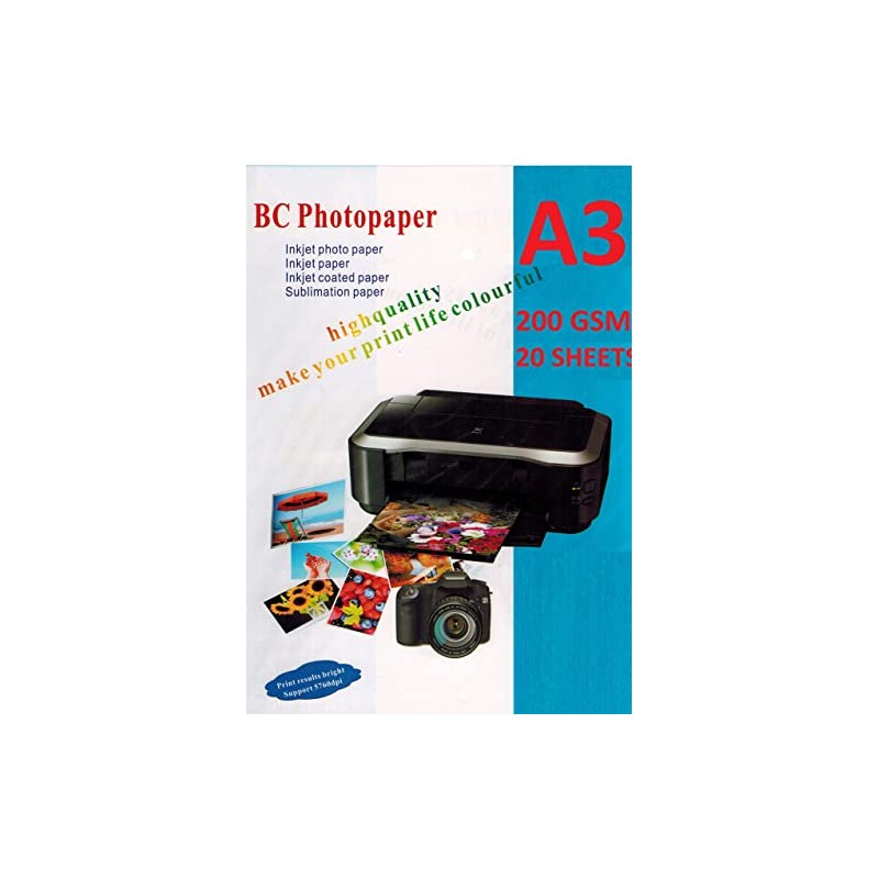 Premium A3 200GSM Photo Paper Gloss 40 Sheets