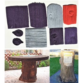 Best Concrete Wood Stamp Kit, 9 Piece Wood Grain & Knots Stamp Kit, (Small Stamps) PRIMARILY Used for Smaller Concrete Projects, Stamp Countertop Edges, Concrete Trees, Concrete Wood Furniture