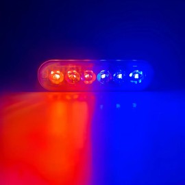Par Barra Lateral Faro Led Estrobo Patrulla Auto Moto