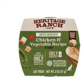 Heritage Ranch Limited Ingredient Grain Free Wet Cat Food Treat (2oz, Chicken & Vegetable)