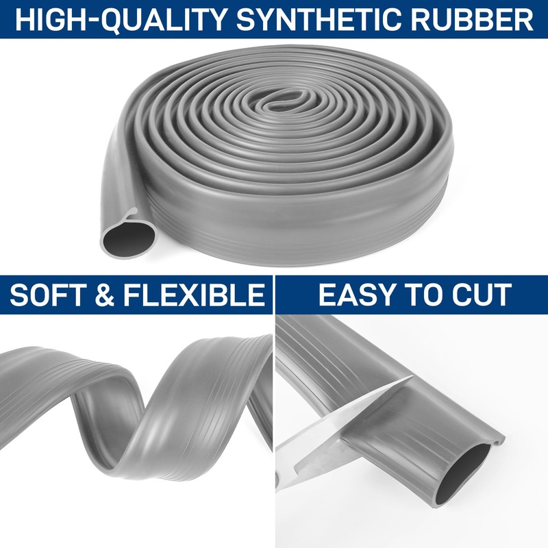 16.5 FT Garage Door Bottom Seal Rubber 0.19" P Bulb