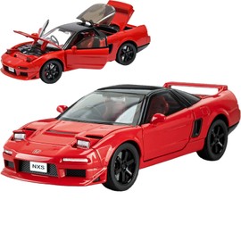ERBADIHAGO Toy Cars Compatible for Honda 1990 NSX NA1 1/32 Metal Model Car Pull Back Car Toys with Light and Sound Toys Car Collectible Model for Children Age 3 + Year Old (Red)