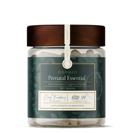 Prenatal Essential - Multivitamnico orgnico fermentado prenatal  19 Vitaminas y Minerales, cido Flico  180 Cpsulas Frasco                             
