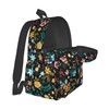 ACDRUING Multi Flowers Waterproof Backpack Adjustable Shoulder Straps Bag Large