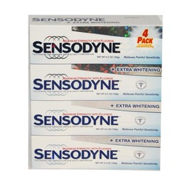 Sensodyne Maximum Strength & Extra Whitening (pack of 4) Net Wt 6.5 oz(184g)per
