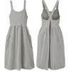 Uaussi Cotton Linen Apron Cross Back Work Apron for Women