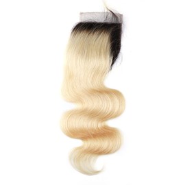 ELIHAIR Colorful Hair Closure 4 * 4 Lace Hair 1b/613 Blonde Body Wave Hair Pieces Top Closure 14inch
