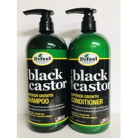 Difeel ~ Jamaican Black Castor Superior Growth Shampoo & Conditioner 33.8 oz Ea.