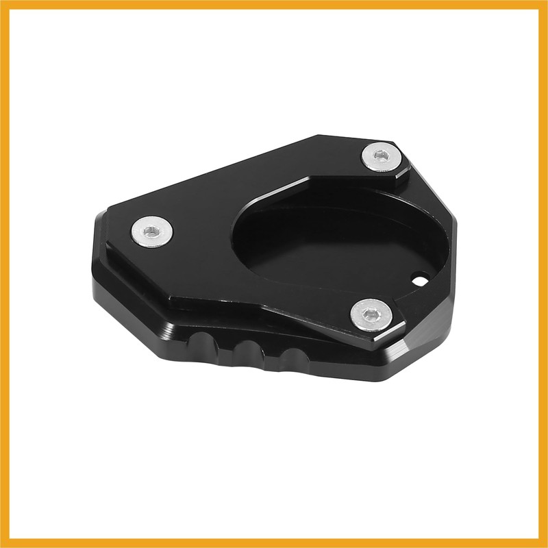 Partuto Motorcycle CNC Aluminum Alloy Side Stand Extension Pad Black