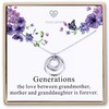CHICLOVE Generations necklace - 3 generations, 3 circle necklace Grandma