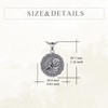 YFN Sisyphus Necklace Sterling Silver Religious Protector Pendant Greek God