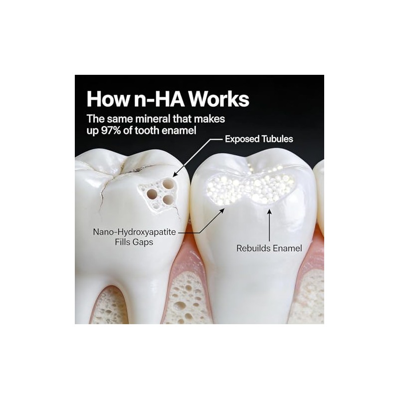 2Pcs 10% Hydroxyapatite Toothpaste,Nano-Hydroxyapatite Toothpaste for Advanced Enamel Protection,Fluoride Free