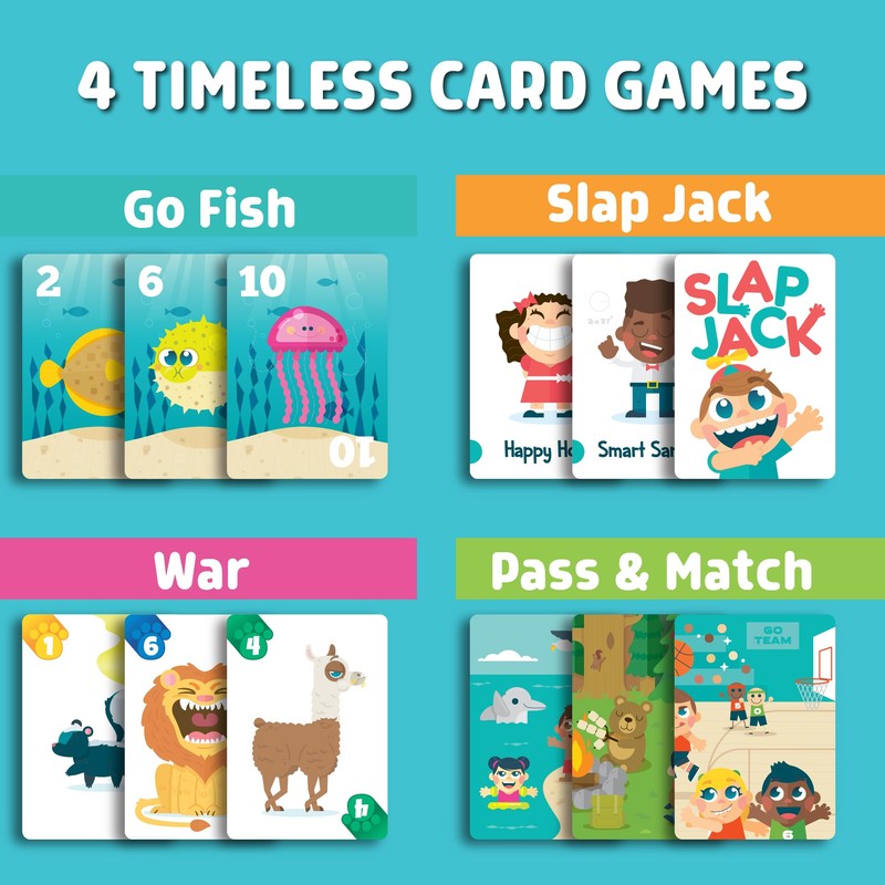 Chuckle & Roar 4pk Classic Card Games for Family Game