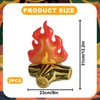 BOXOB 2pcs Inflatable Fake Campfire, Fake Fire Pit Decoration Artificial